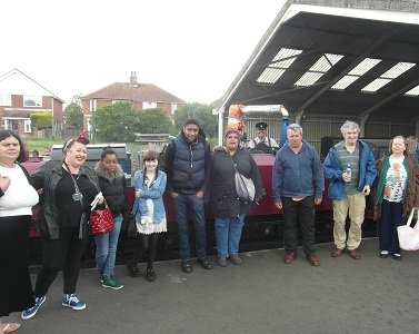 The Boundaries group at New Romney station