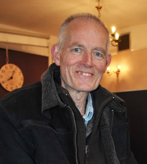 Stephen smiling at Vaughan House