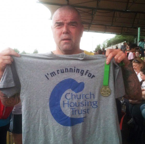 Dave Bray looking tired after running 10k