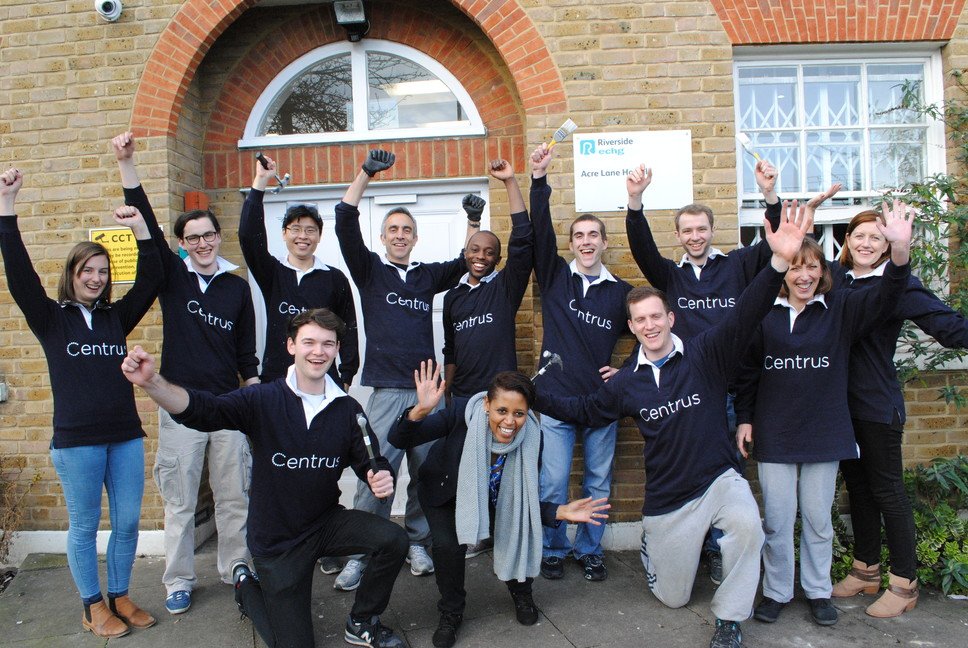 Centrus volunteers in front of Acre Lane