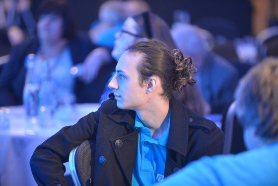 Stephen seated at the awards ceremony