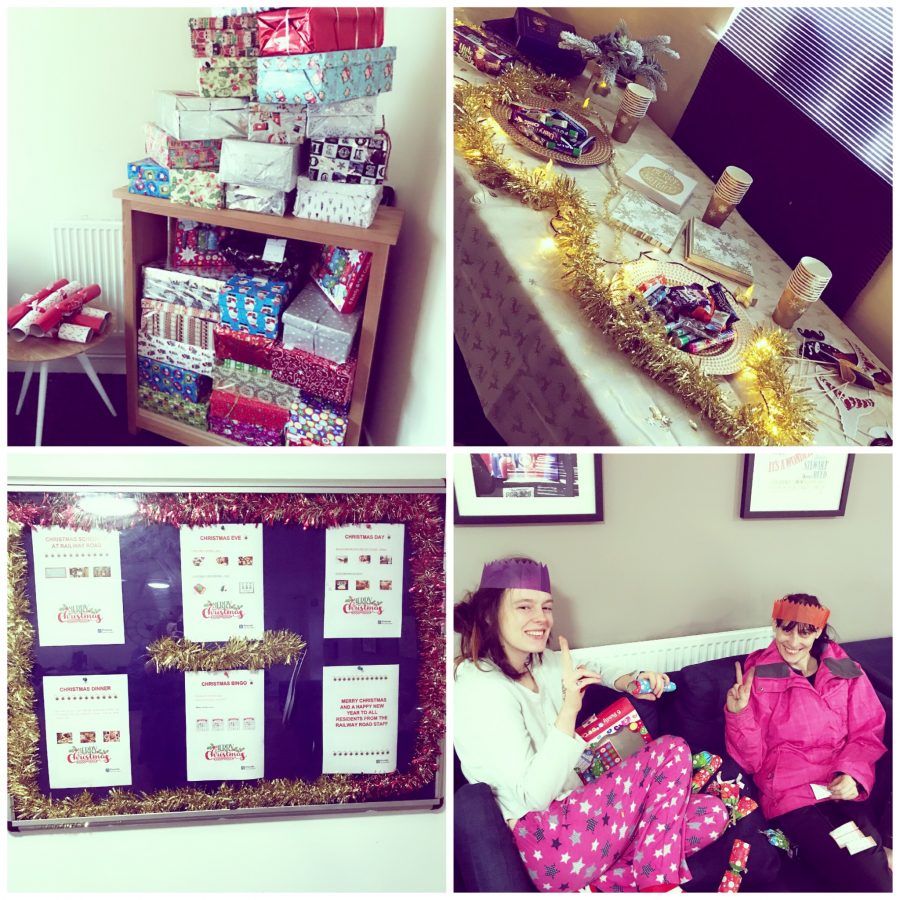 Railway Road homeless hostel residents enjoy Christmas presents, Boxing day activities, Xmas dinner and decorations