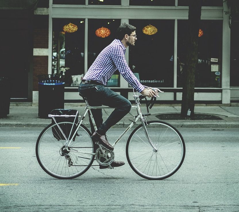 Man cycling