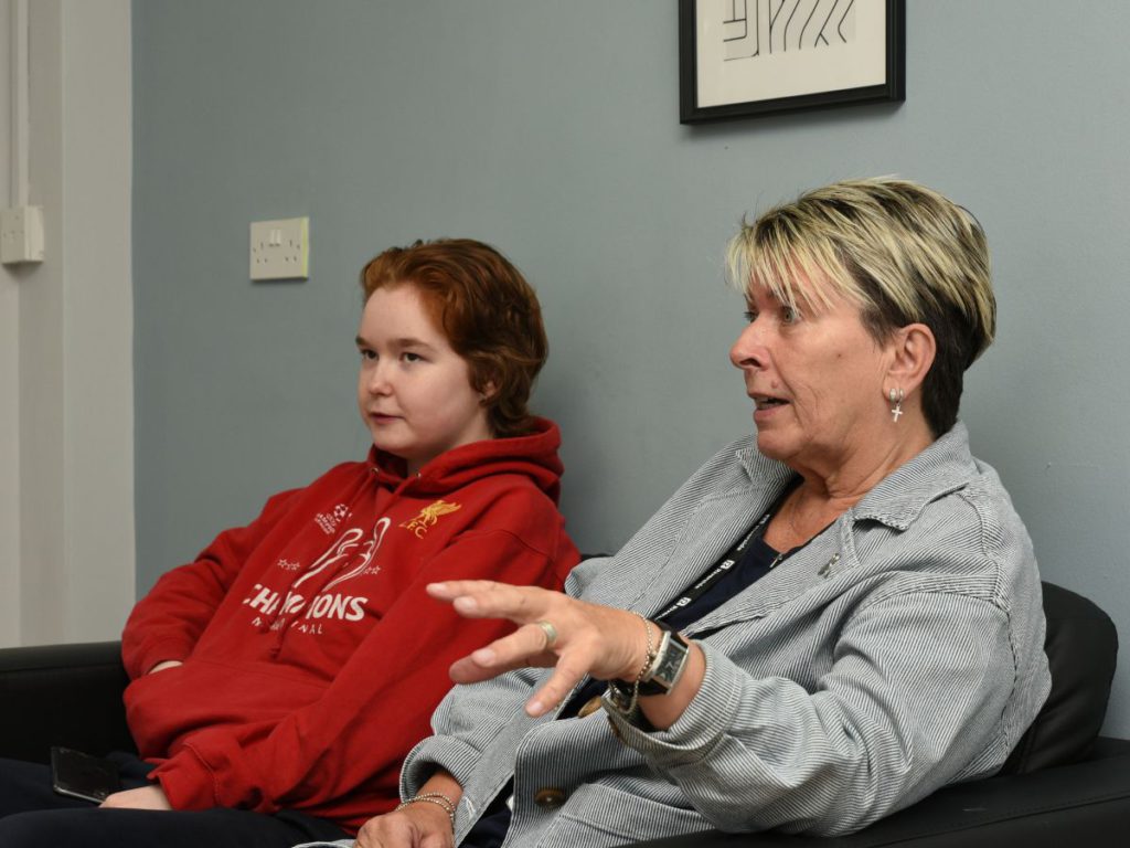 Left to right: Edward (a resident at the Foyer) and Kathryn