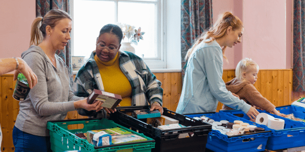 Photograph of a food bank - blog post about food poverty