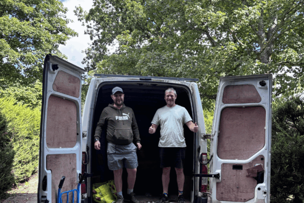 Photograph of a moving van
