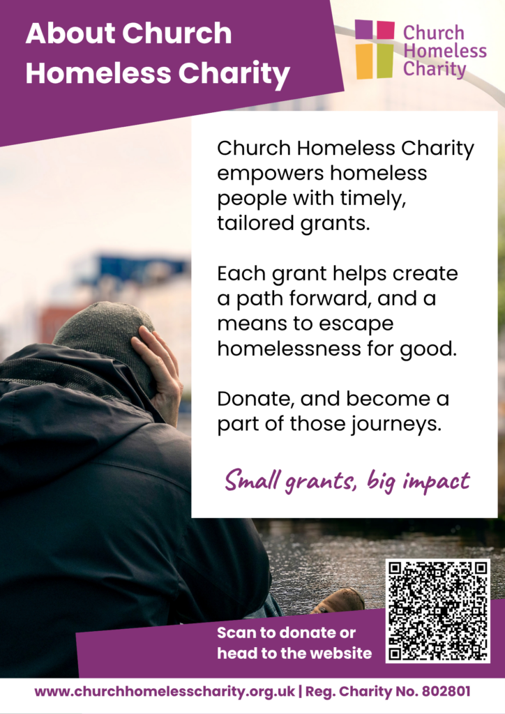 World Homeless Day downloadable poster - About Church Homeless Charity poster
